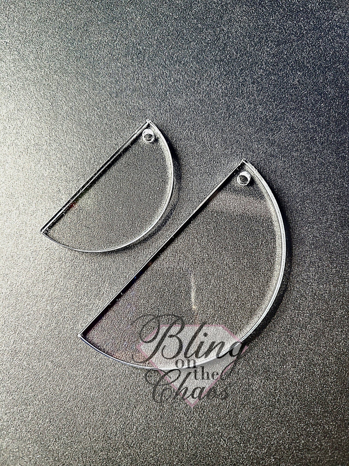 Half-Circle Acrylic Blank-Bling on the Chaos
