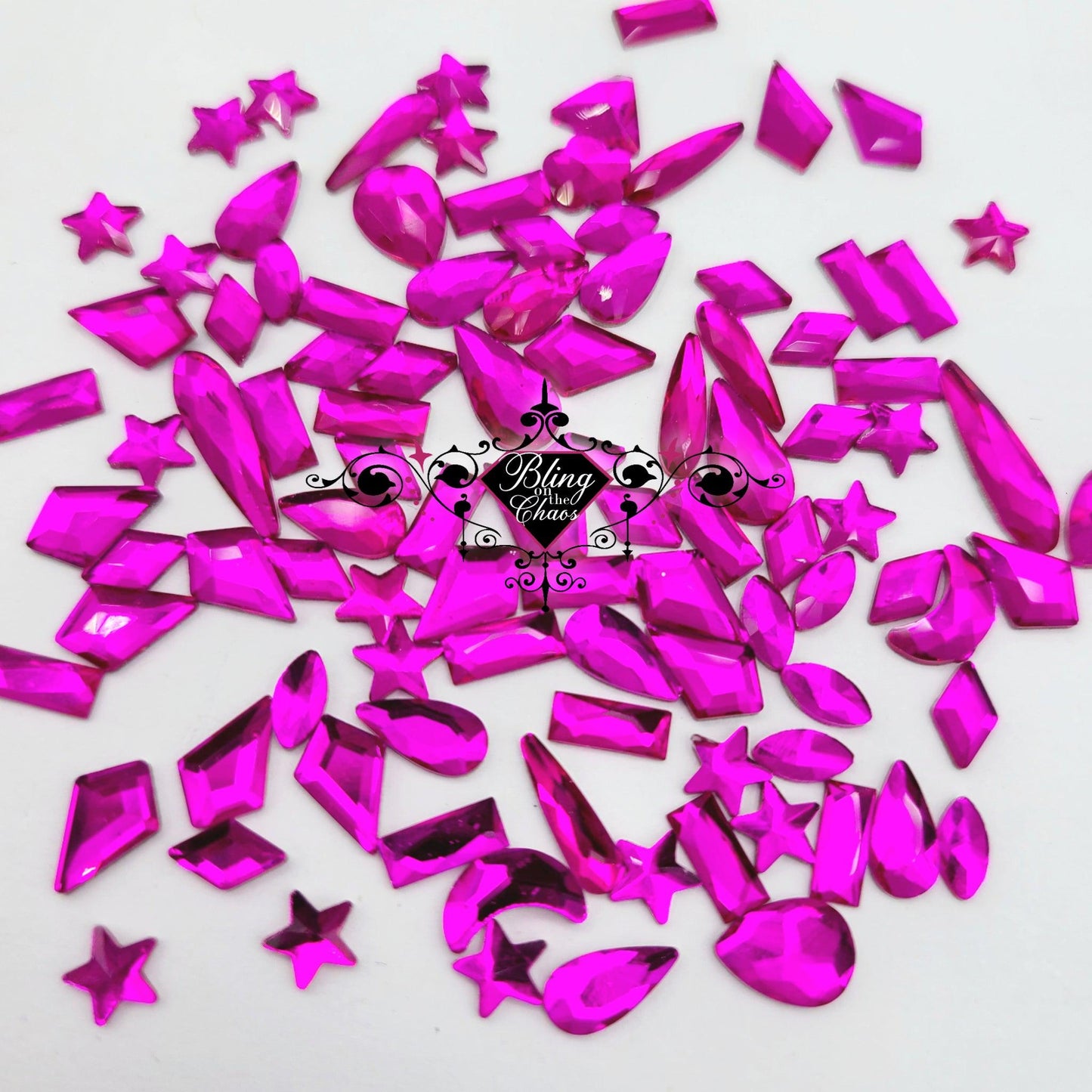 Peach Red Blossom Assorted Shapes-Bling on the Chaos