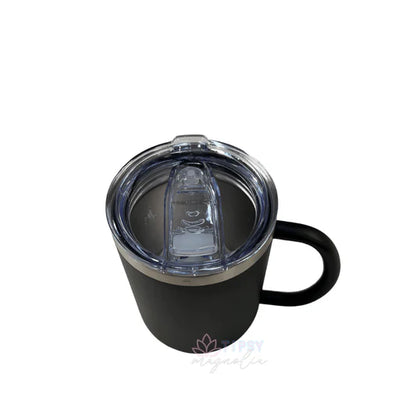 Powder Coated Black Morning Mug 12oz Tumbler