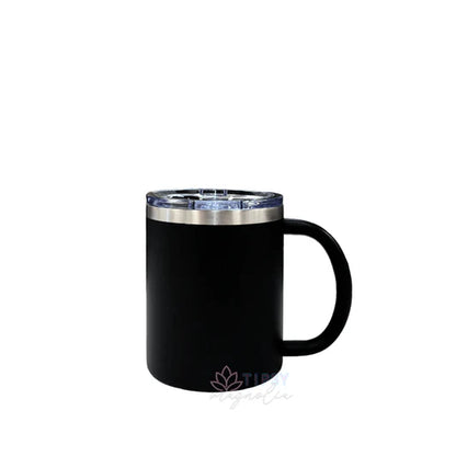 Powder Coated Black Morning Mug 12oz Tumbler