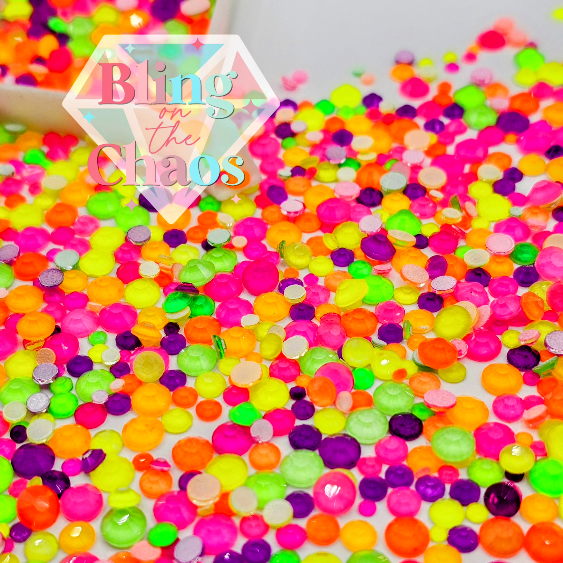 80's Baby Neon - Specialty Mix-Glass Rhinestones-Bling on the Chaos