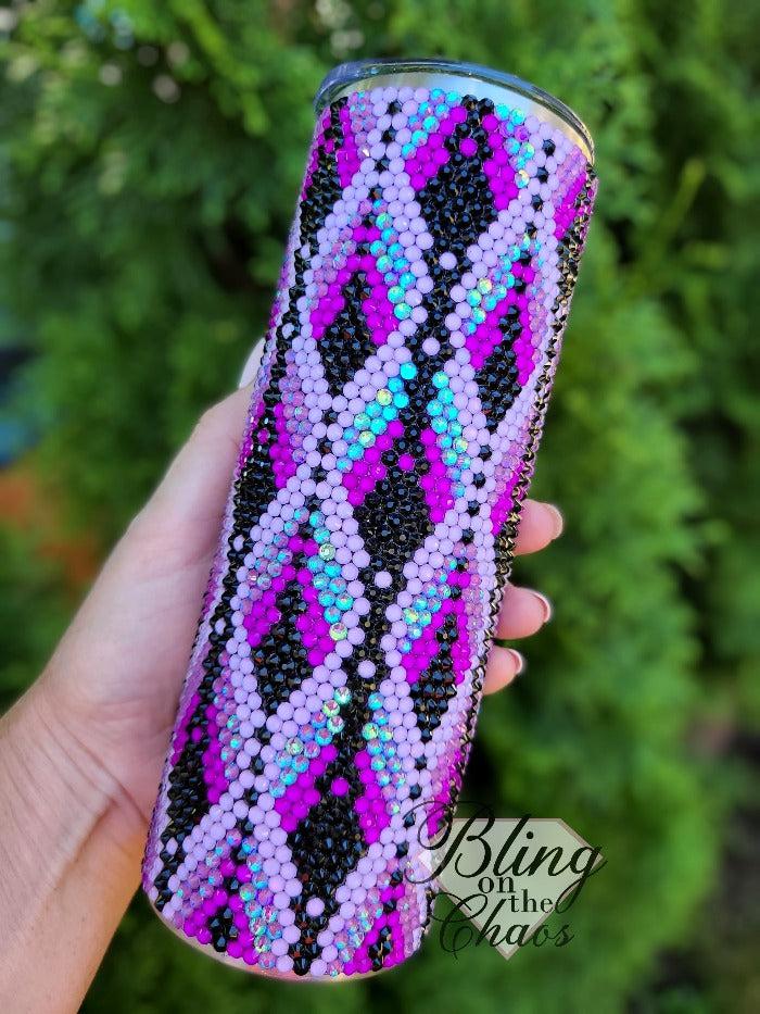 Art Deco Honeycomb 20oz SS16 Pattern Purple Colourway-Template-Bling on the Chaos