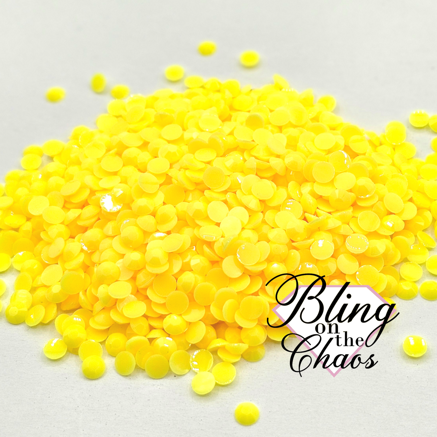 Bight Citrine Solid Jelly Resin Rhinestone-Jelly Resin Rhinestones-Bling on the Chaos