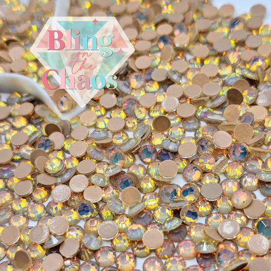 Bisque Mocha Opal-Glass Rhinestones-Bling on the Chaos