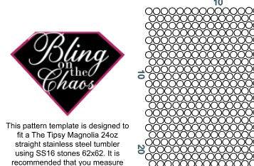 Blank SS16 24oz The Tipsy Magnolia Honeycomb Template-Template-Bling on the Chaos