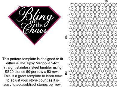 Blank SS20 24oz The Tipsy Magnolia Honeycomb Template-Template-Bling on the Chaos