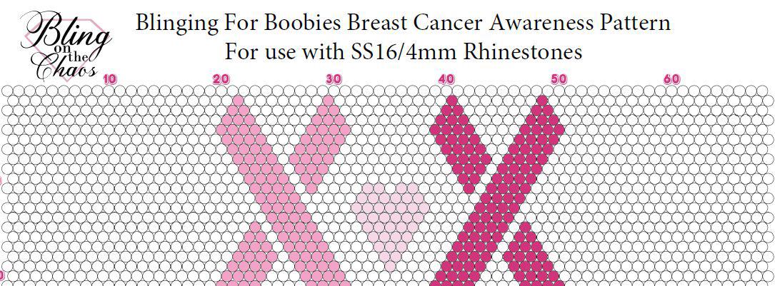Blinging For Boobies Breast Cancer Awareness Honeycomb SS16 Pattern-Template-Bling on the Chaos