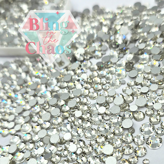 Bright Crystal Specialty Glass Mix-Glass Rhinestones-Bling on the Chaos