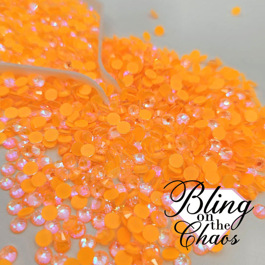 Bright Orange Luminous Rhinestone-Glass Rhinestones-Bling on the Chaos