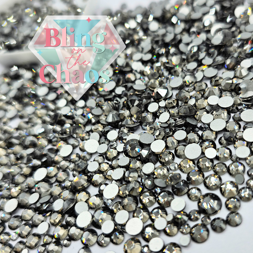 CZ Grey Specialty Glass Mix-Glass Rhinestones-Bling on the Chaos