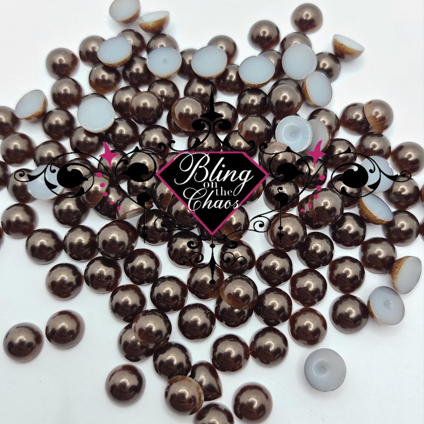 Chocolatini Flat-back Pearls-Flat-Back Pearl-Bling on the Chaos