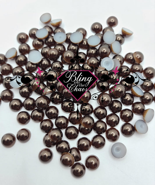 Chocolatini Flat-back Pearls-Flat-Back Pearl-Bling on the Chaos