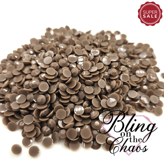 Coffee Solid Jelly Resin Rhinestone-Jelly Resin Rhinestones-Bling on the Chaos
