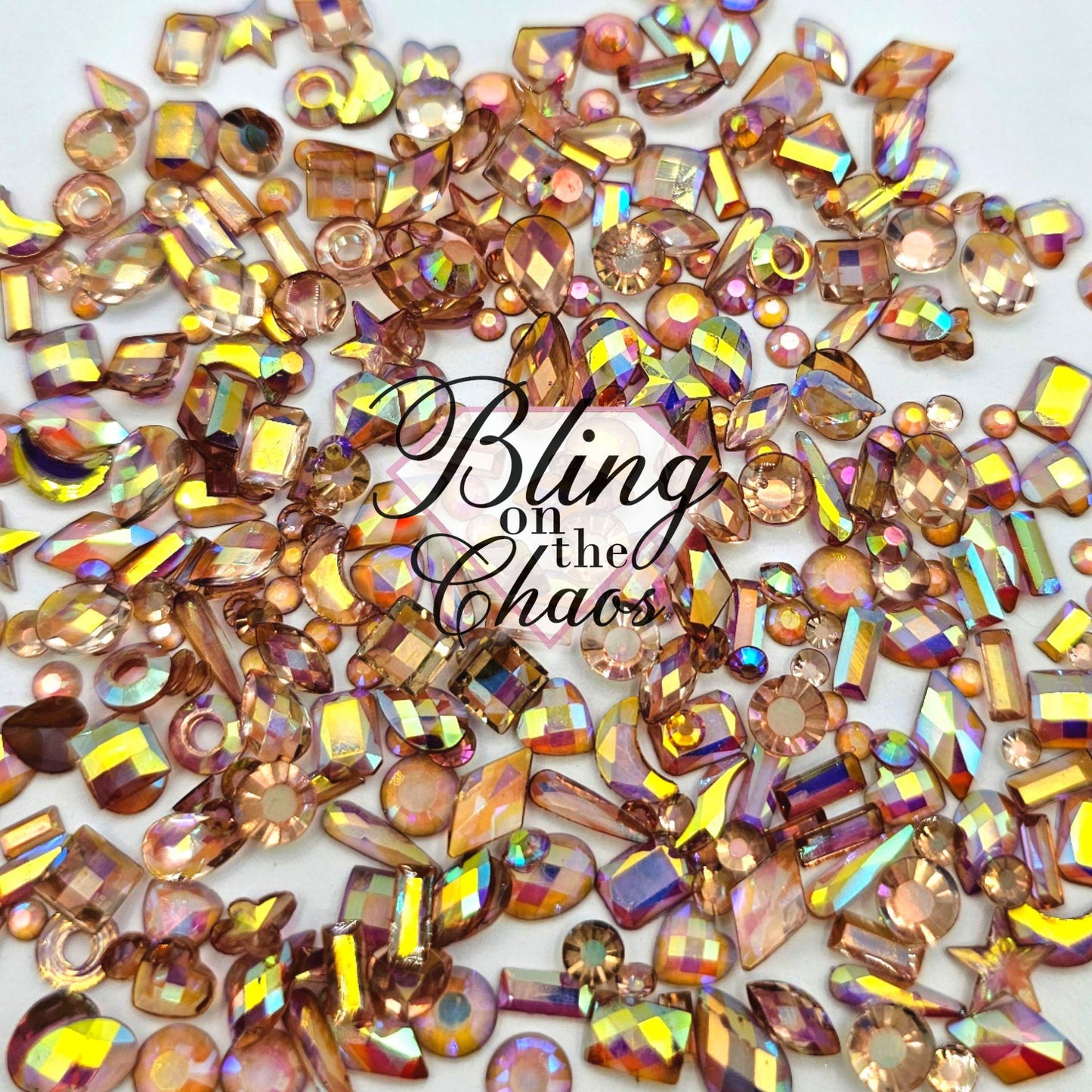 Coffee Transparent Resin AB Assorted Shapes-Bling on the Chaos