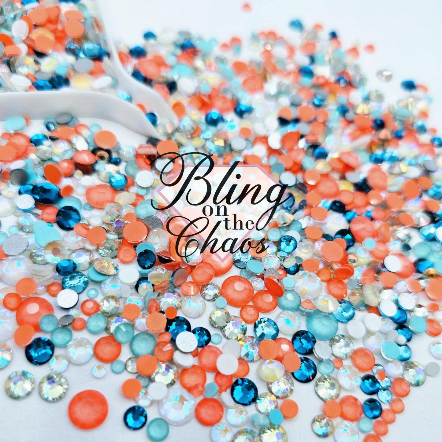 Coral Crush Glow - Specialty Mix-Glass Rhinestones-Bling on the Chaos