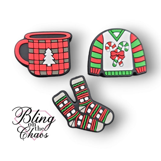 Cozy Holiday Silicone Focal Beads-Bling on the Chaos