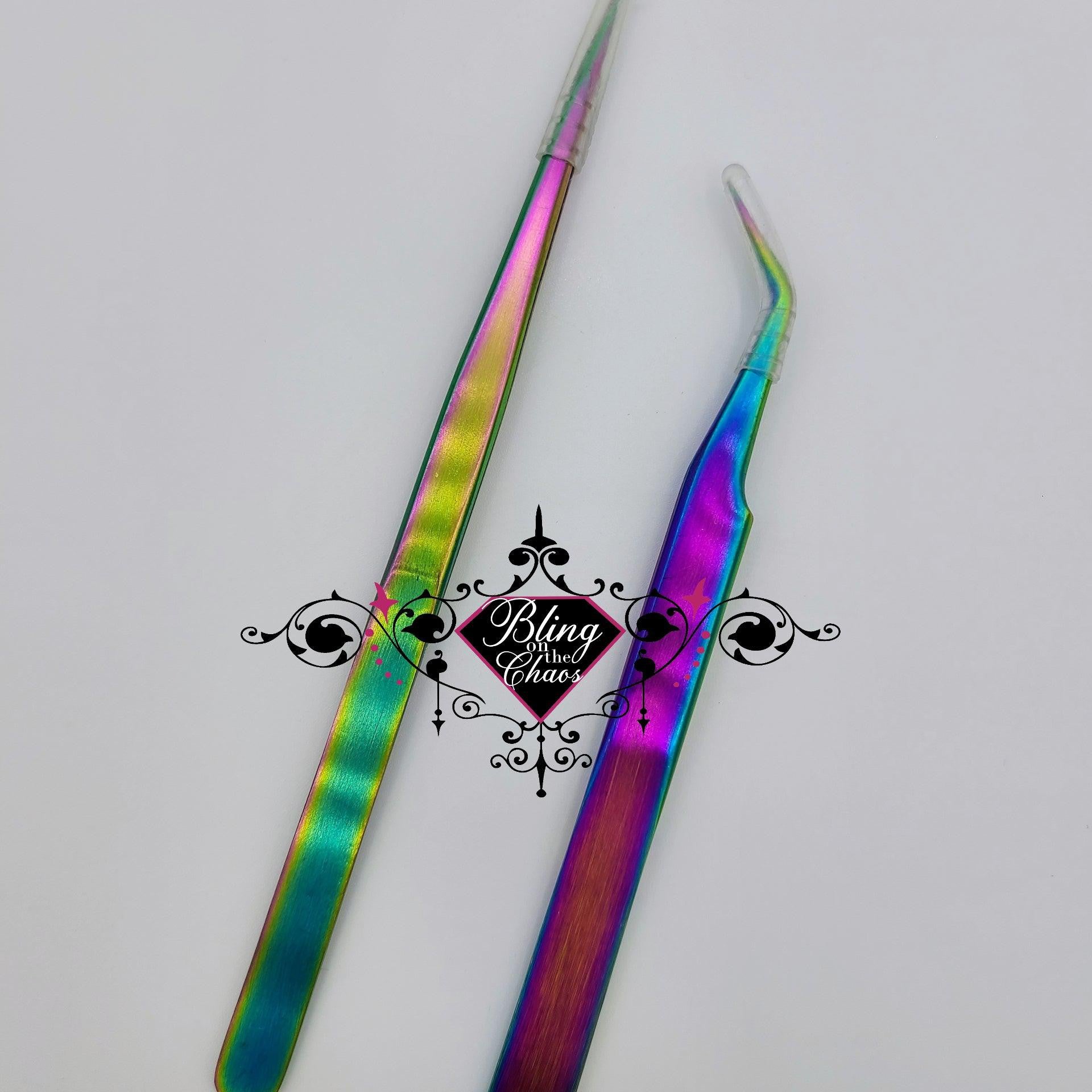 Curved Or Straight Fine Point Tweezers – Bling On The Chaos