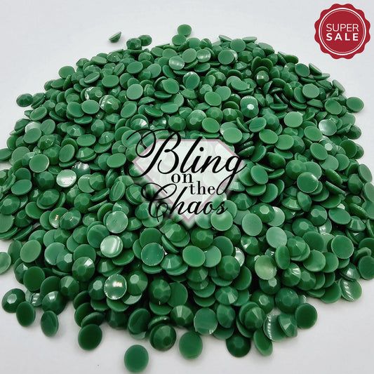 Dark Emerald Solid Jelly Resin Rhinestone-Jelly Resin Rhinestones-Bling on the Chaos