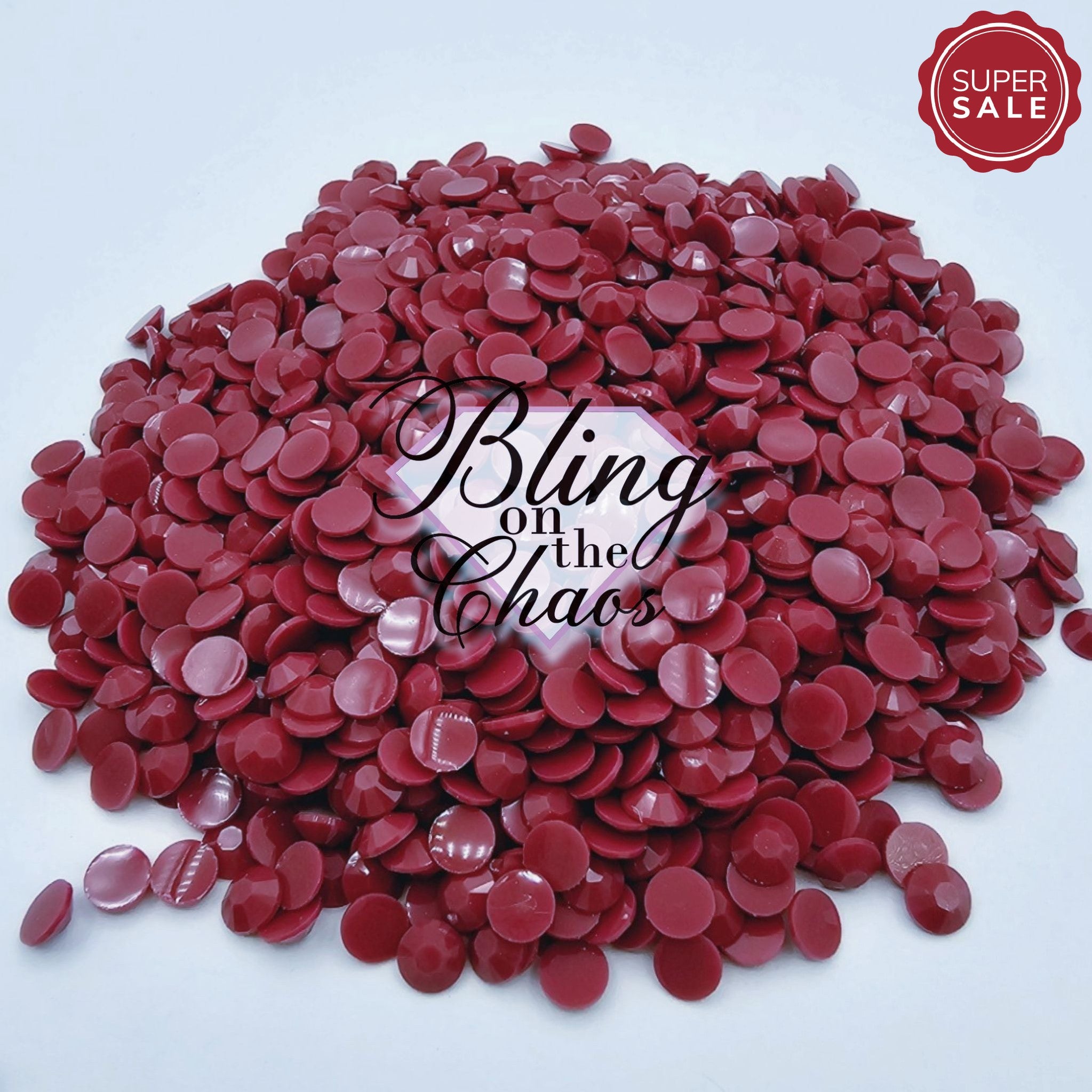 Dark Rose Solid Jelly Resin Rhinestone – Bling on the Chaos