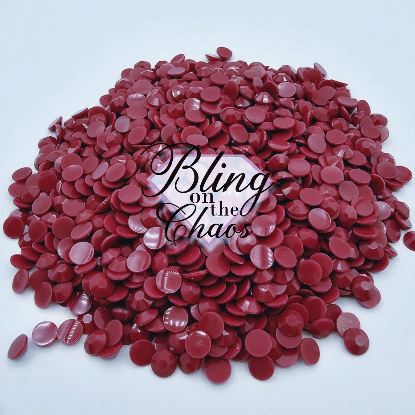 Dark Rose Solid Jelly Resin Rhinestone-Jelly Resin Rhinestones-Bling on the Chaos