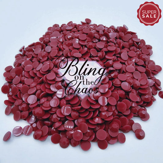 Dark Rose Solid Jelly Resin Rhinestone-Jelly Resin Rhinestones-Bling on the Chaos