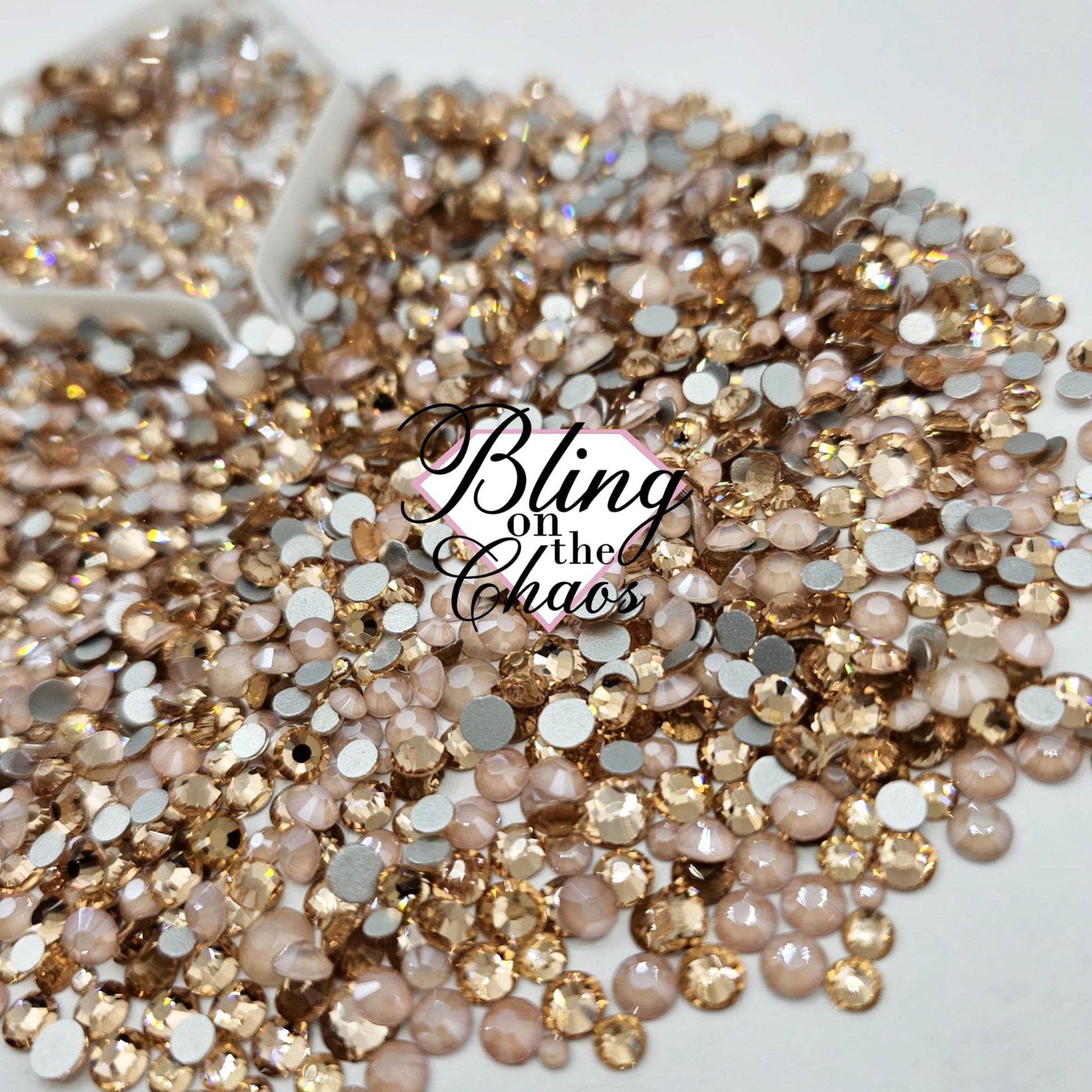 Everything's Peachy Specialty Mix-Glass Rhinestones-Bling on the Chaos