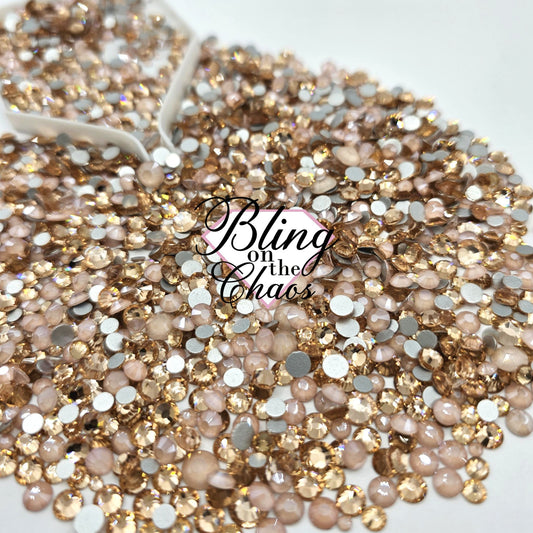 Everything's Peachy Specialty Mix-Glass Rhinestones-Bling on the Chaos