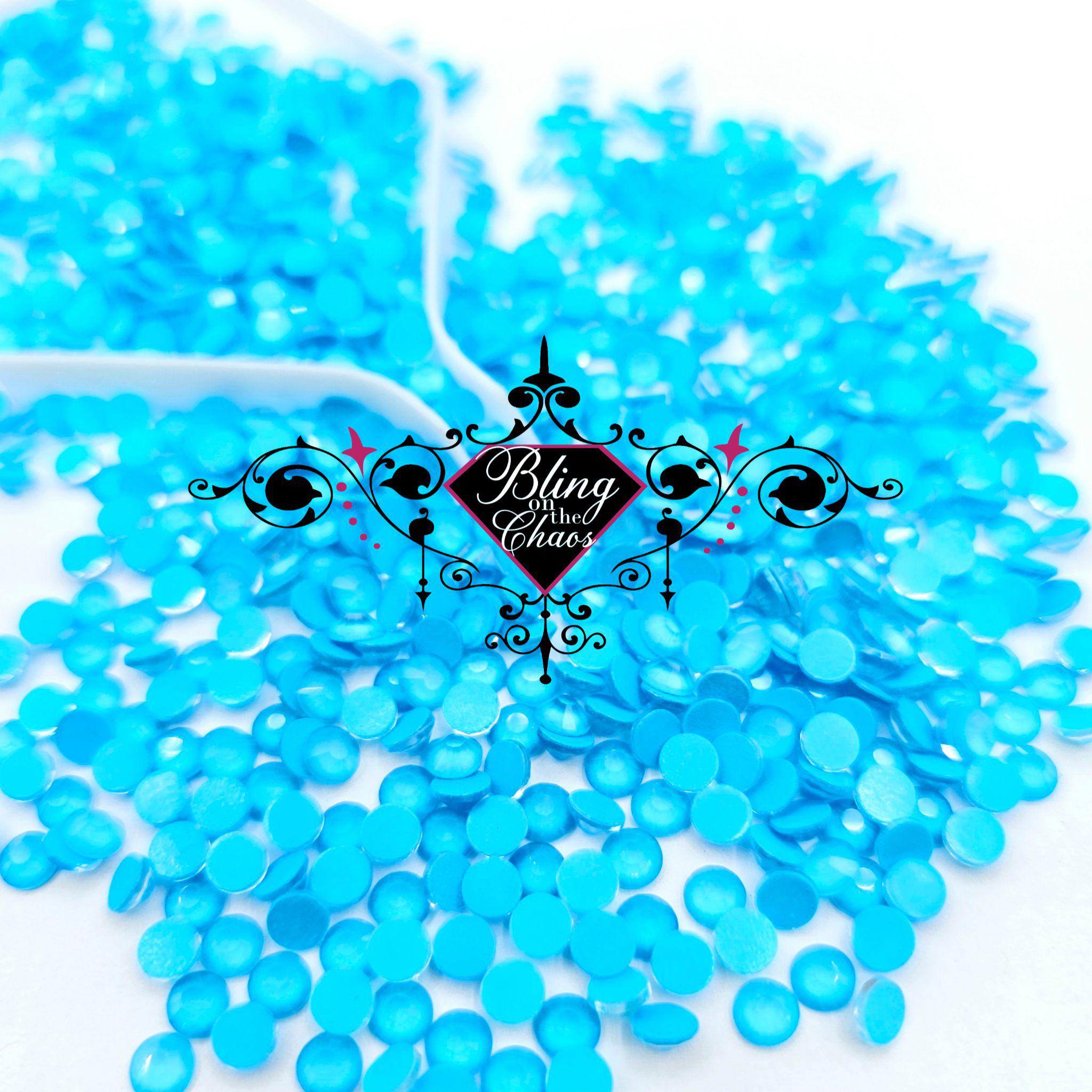 Frosted Aqua/Light Sapphire Rhinestone – Bling on the Chaos