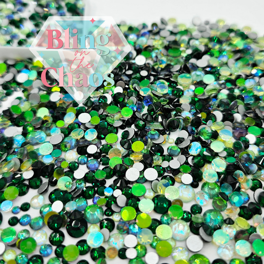 Frosted Forest Specialty Mix-Glass Rhinestones-Bling on the Chaos