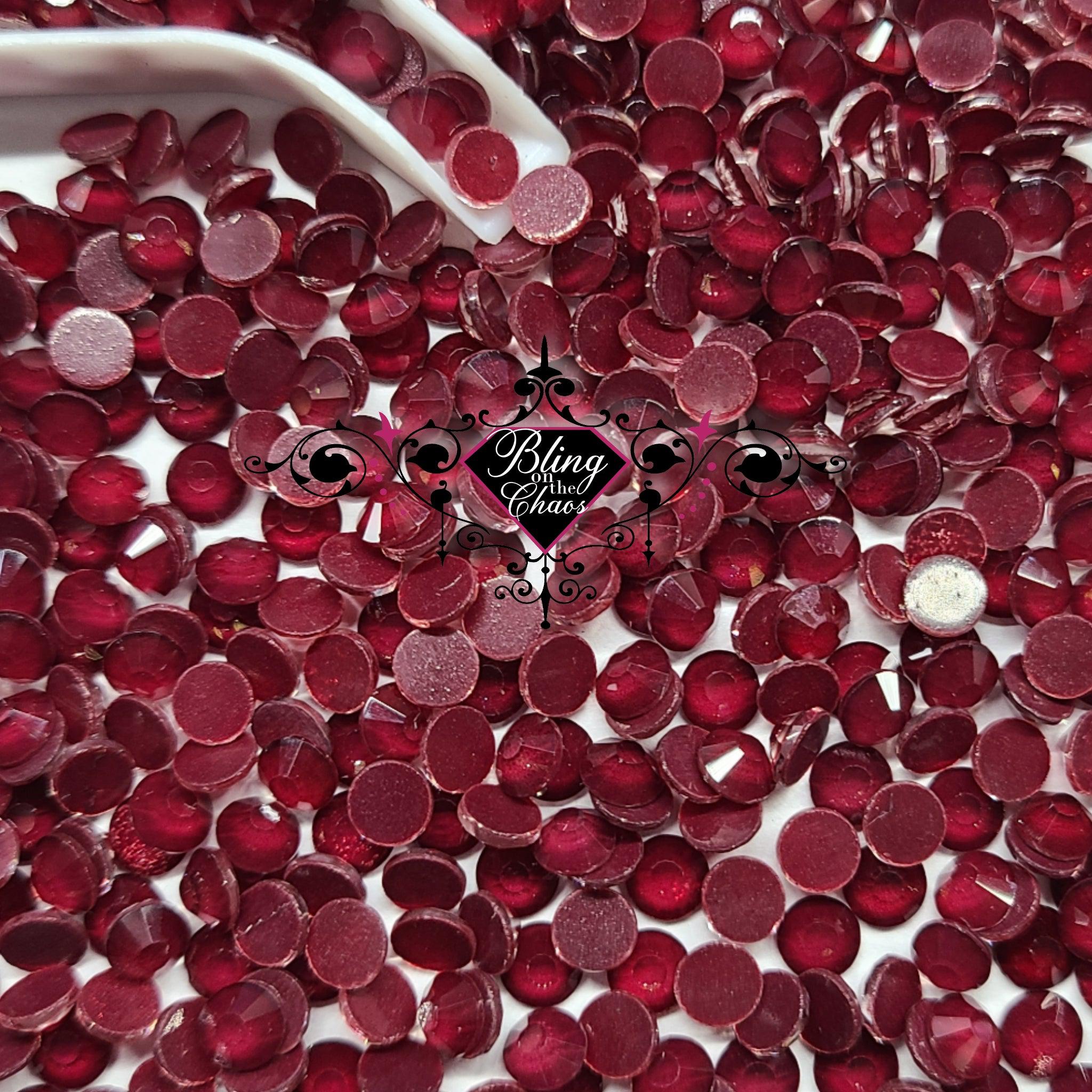 Frosted Maroon Mocha Rhinestone – Bling on the Chaos