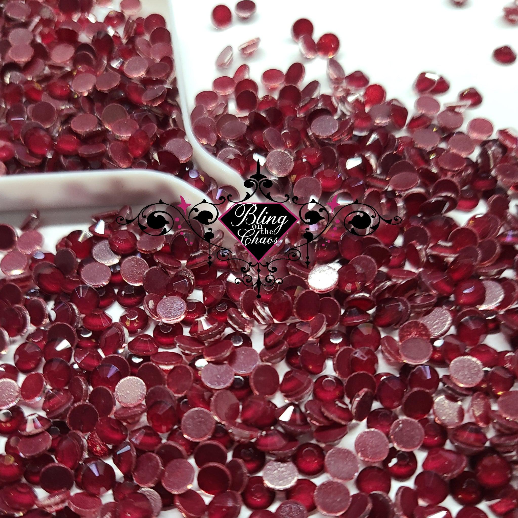 Frosted Maroon Mocha Rhinestone – Bling on the Chaos