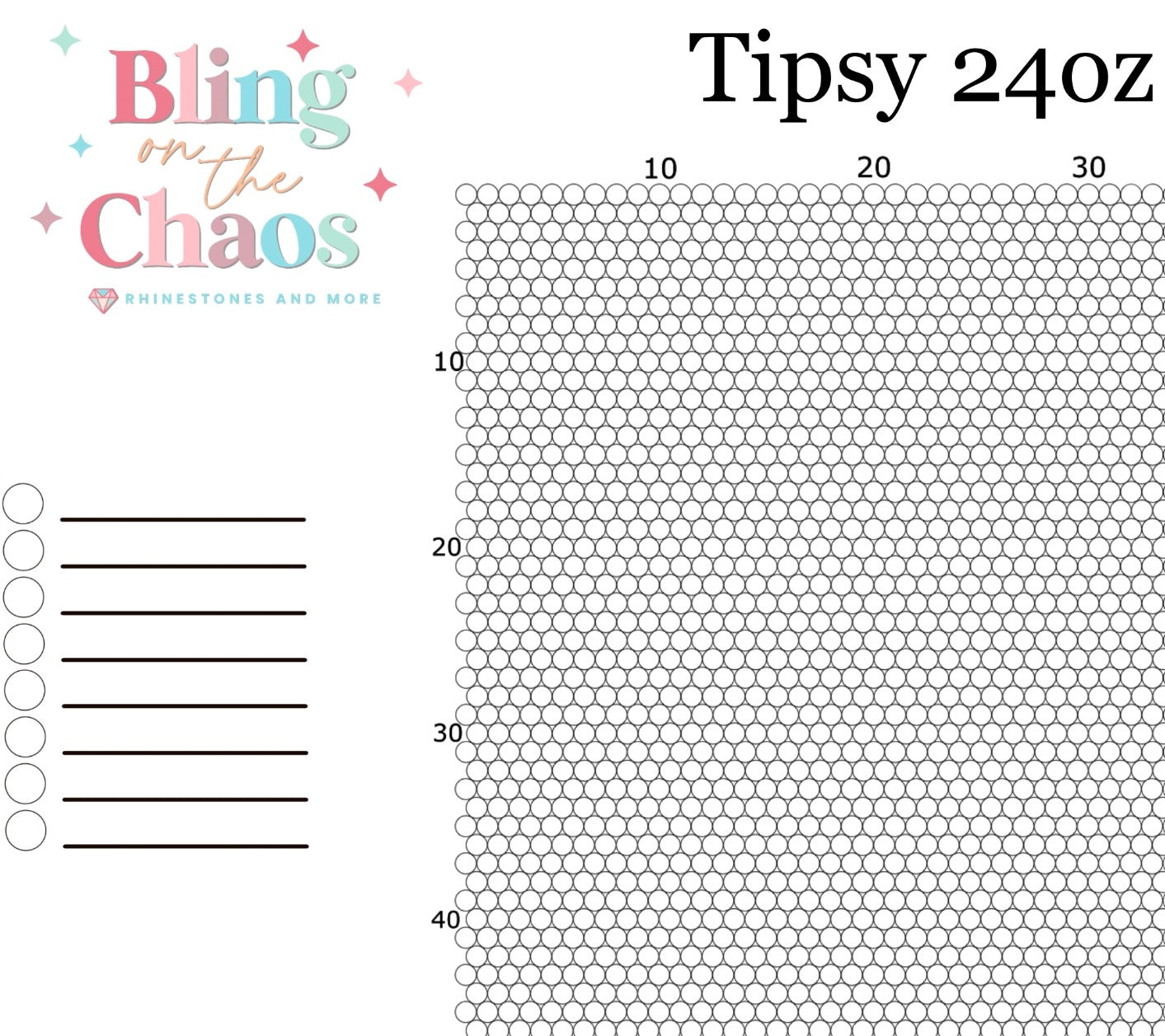 Blank SS16 24oz The Tipsy Magnolia Honeycomb Template