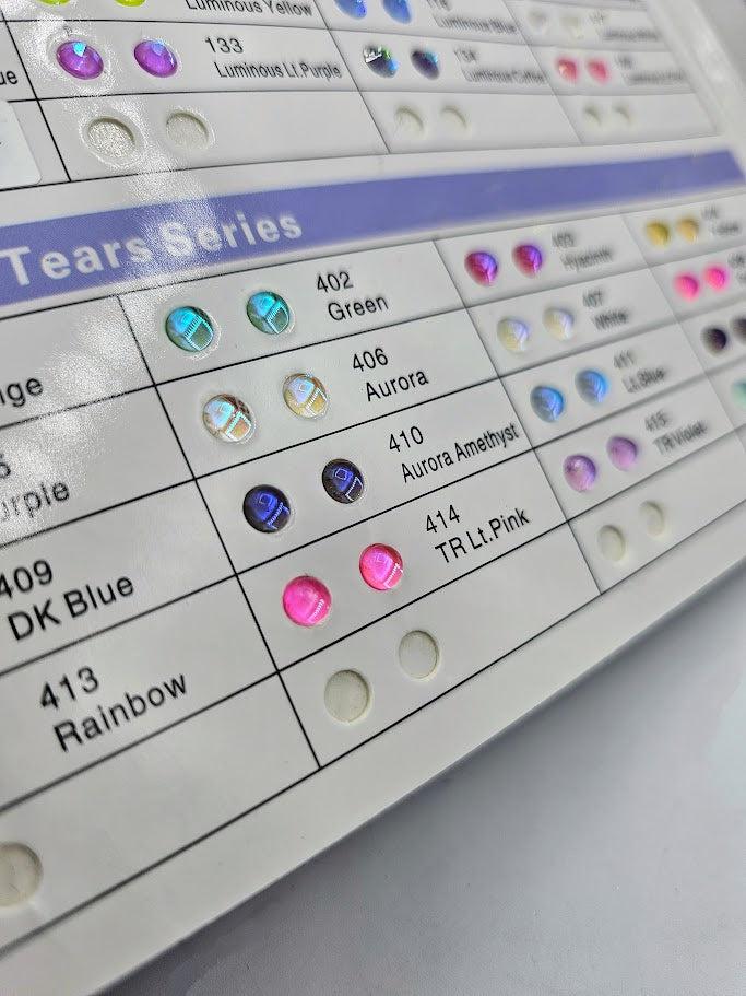 Glass Rhinestone Color Chart Glass Rhinestone Colour Chart – Bling on the Chaos