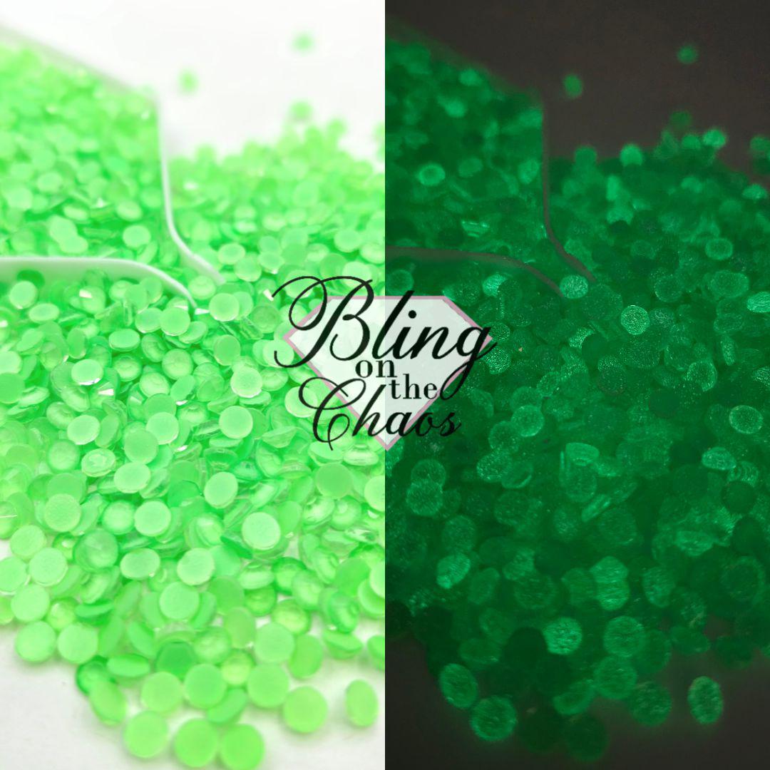 Glow Bright Green Rhinestone-Glass Rhinestones-Bling on the Chaos