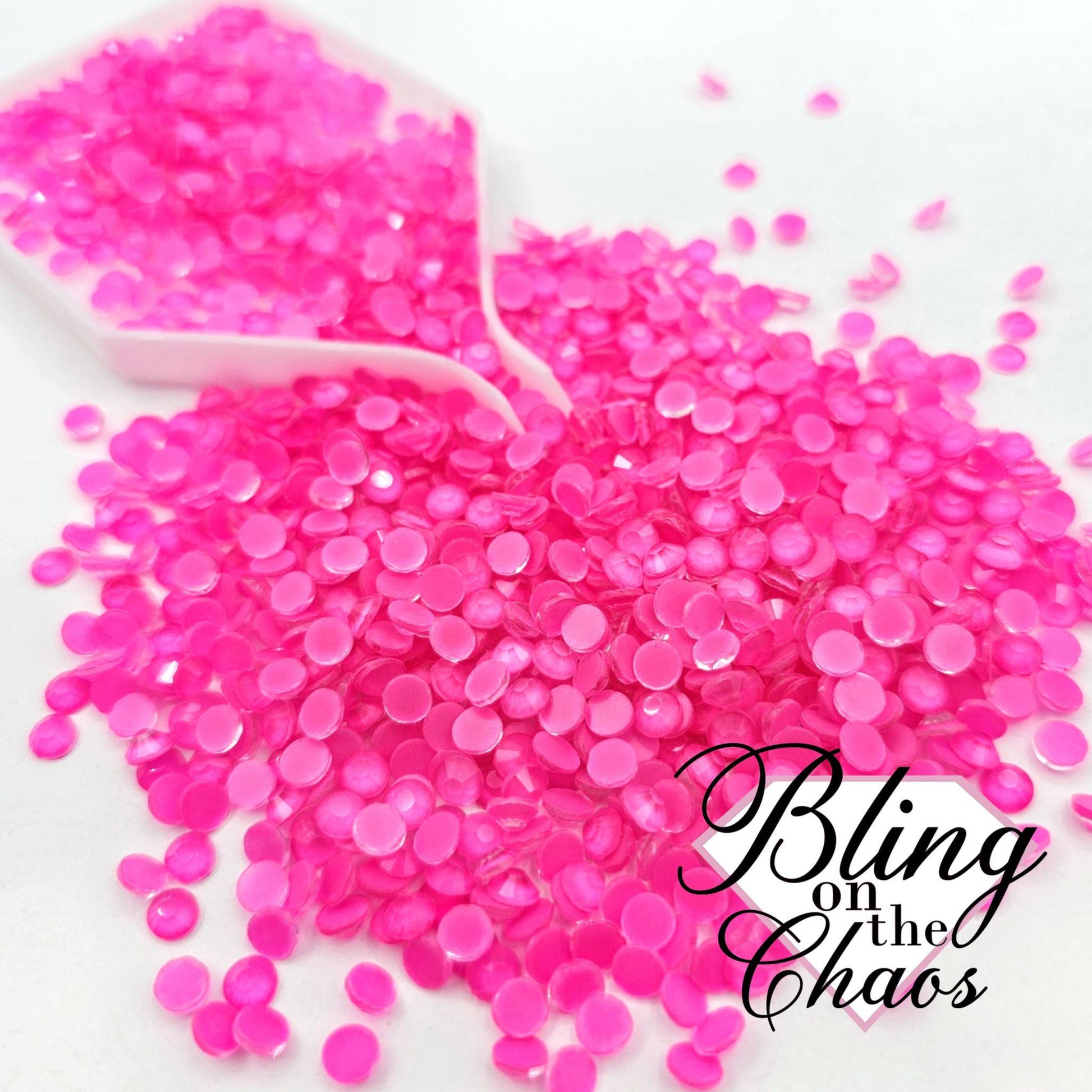 Glow Bright Rose Rhinestone-Glass Rhinestones-Bling on the Chaos