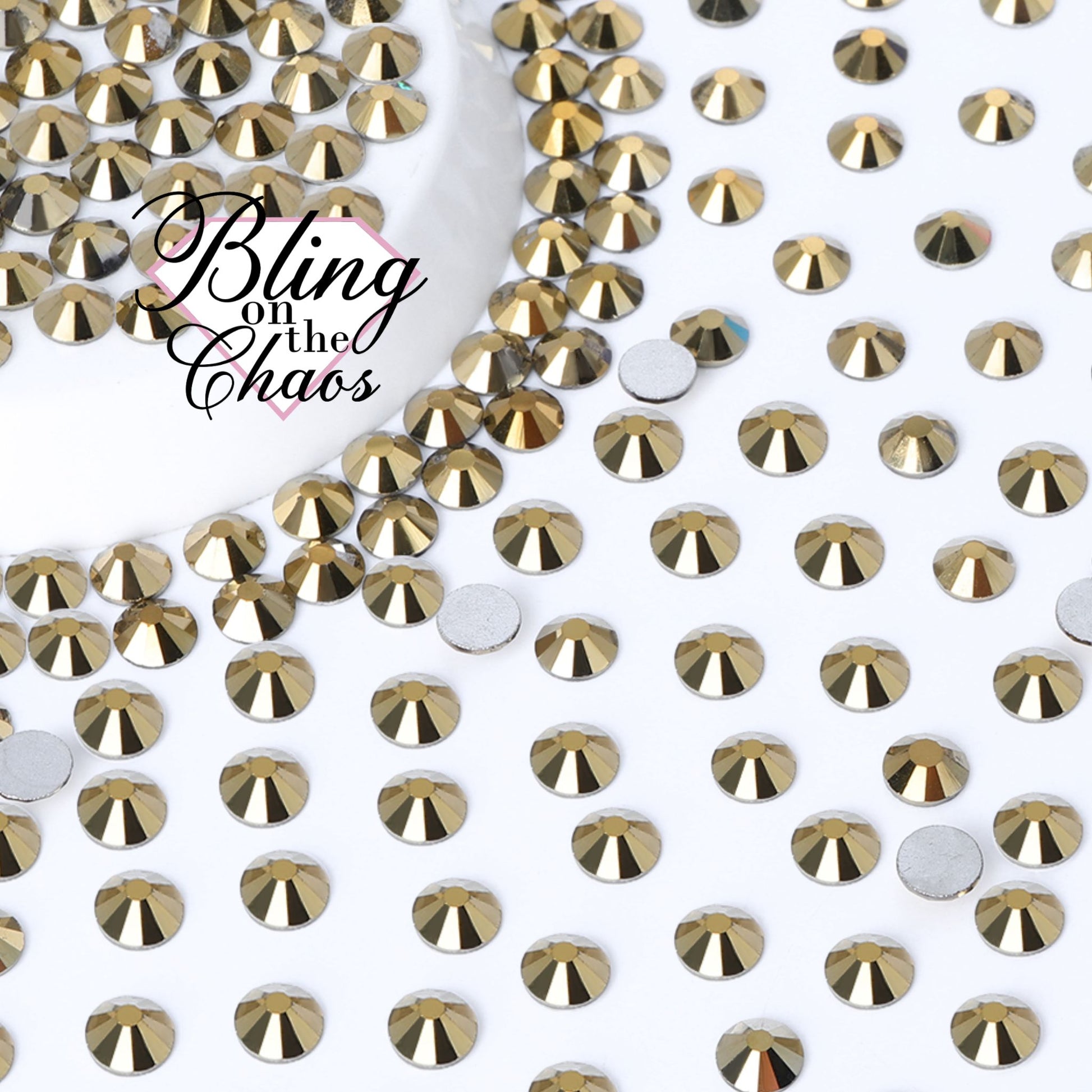 Gold Aurum Rhinestone-Glass Rhinestones-Bling on the Chaos