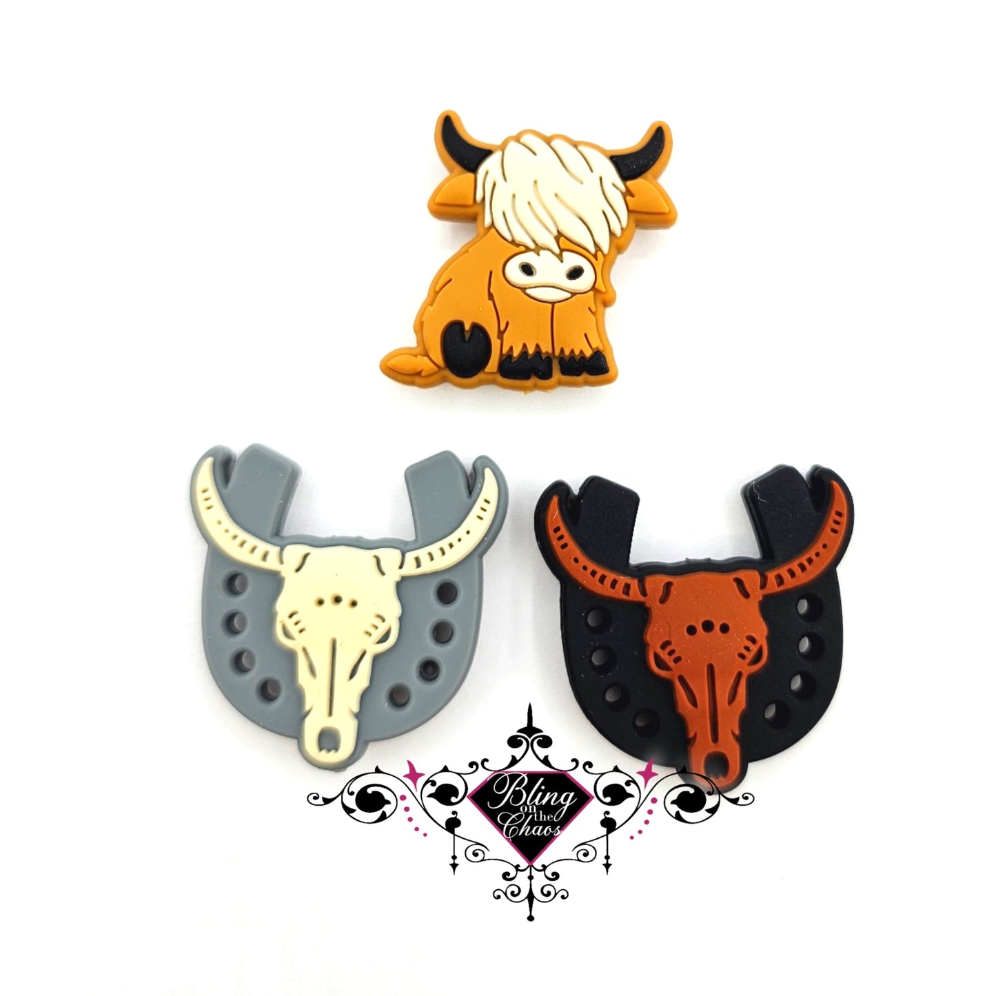 Horseshoe & Highland Cow Silicone Bead-Bling on the Chaos