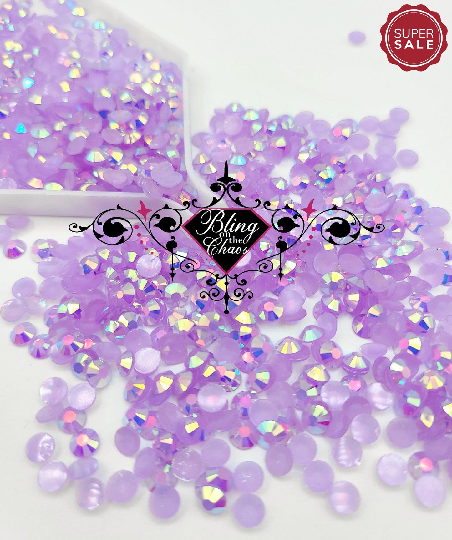 Lavender Lolli Jelly Resin Rhinestone-Jelly Resin Rhinestones-Bling on the Chaos