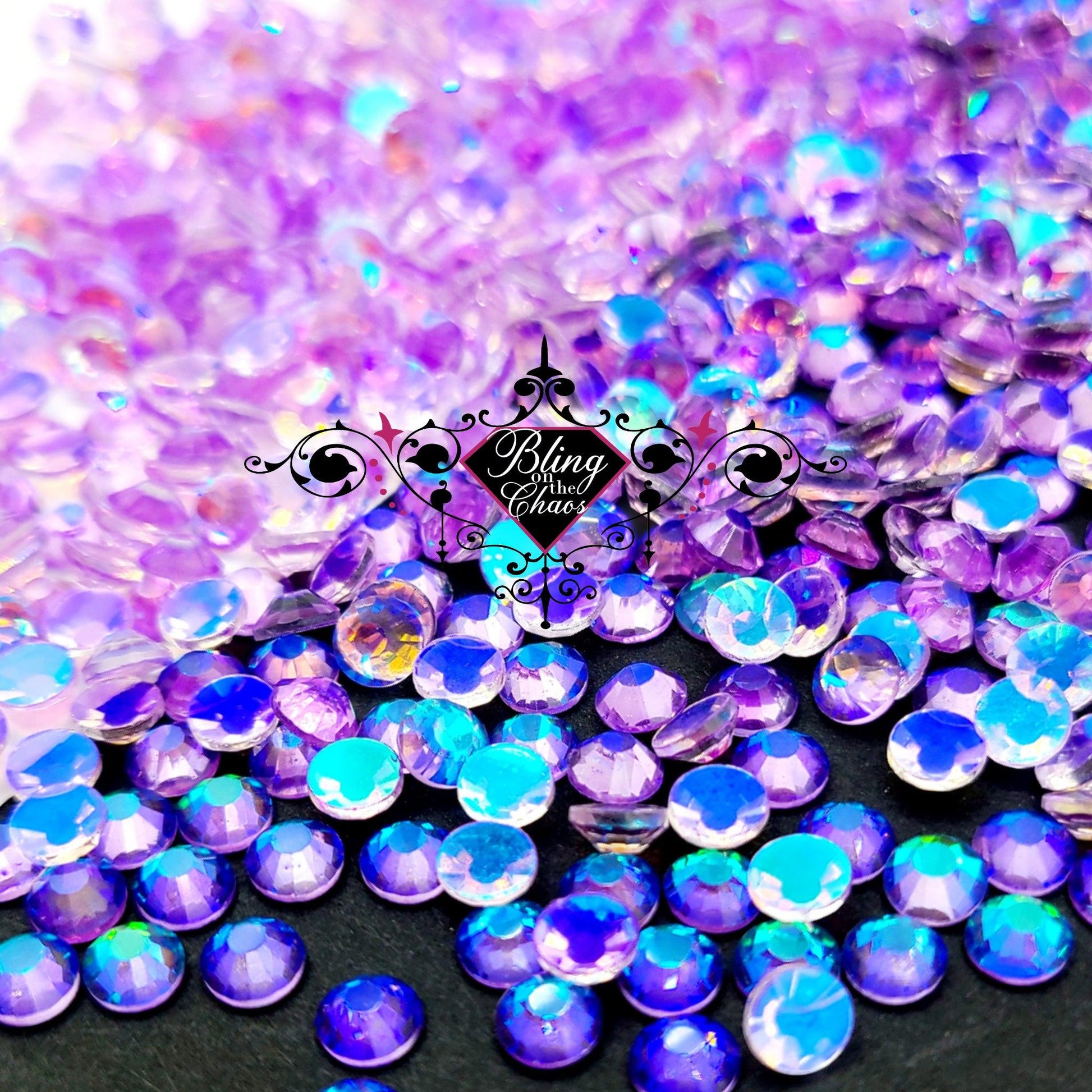 Violet Aurora Rhinestone-Glass Rhinestones-Bling on the Chaos