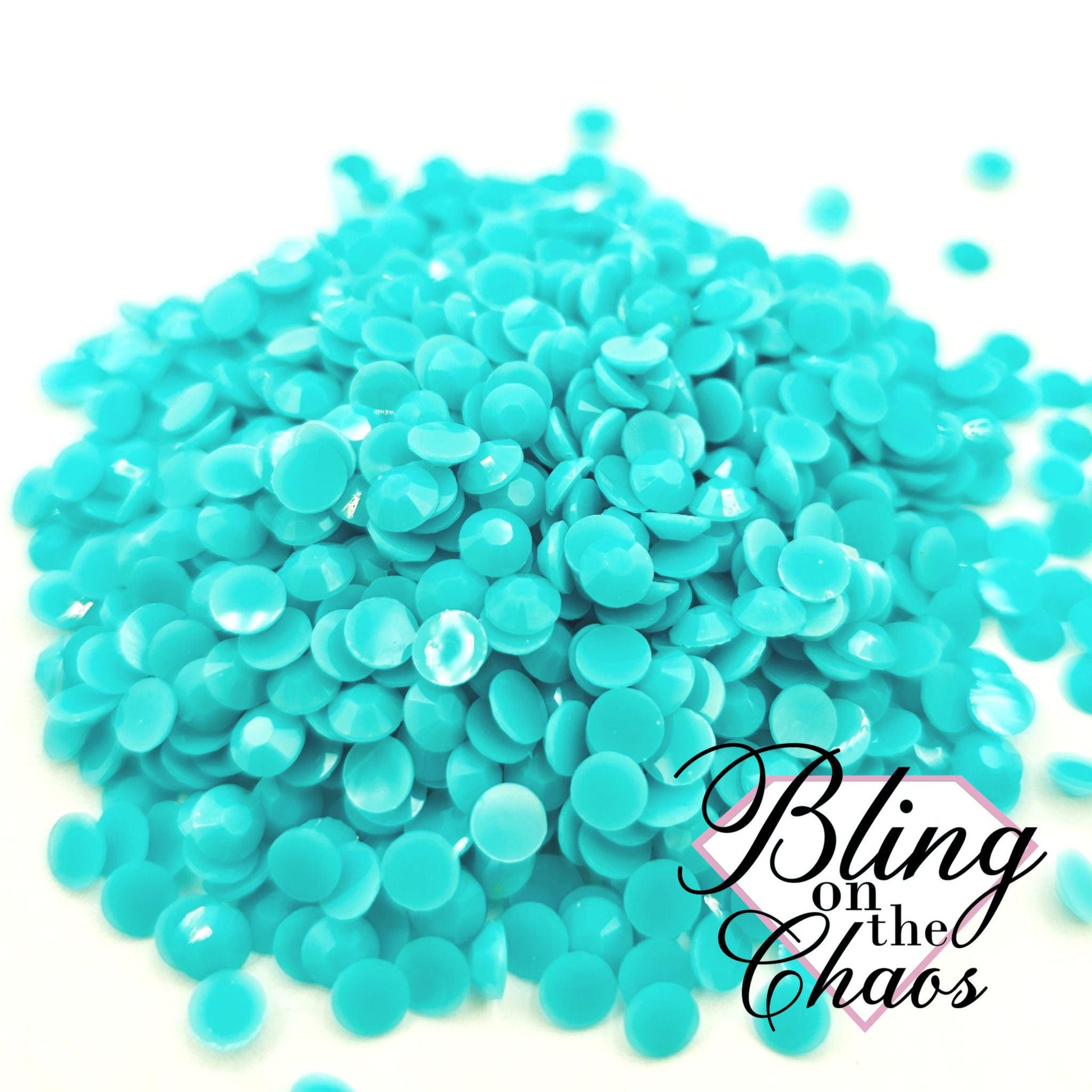 Light Aqua Solid Jelly Resin Rhinestone-Jelly Resin Rhinestones-Bling on the Chaos