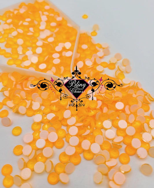 Light Orange Neon Rhinestone-Glass Rhinestones-Bling on the Chaos