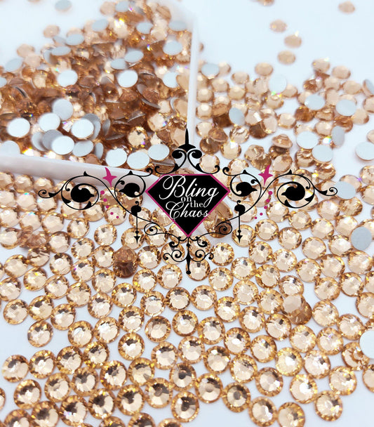 Light Peach/Champagne Rhinestone-Glass Rhinestones-Bling on the Chaos