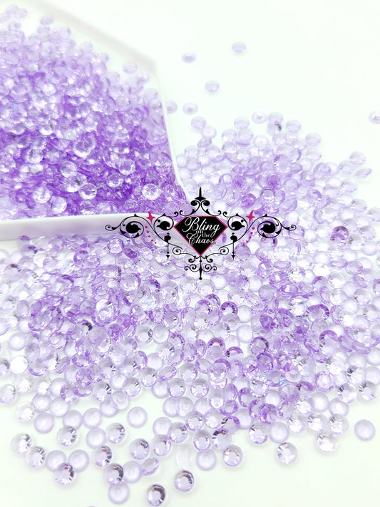 Light Purple Transparent Resin Rhinestone-Jelly Resin Rhinestones-Bling on the Chaos
