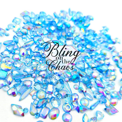 Light Sapphire Transparent Resin AB Assorted Shapes-Bling on the Chaos