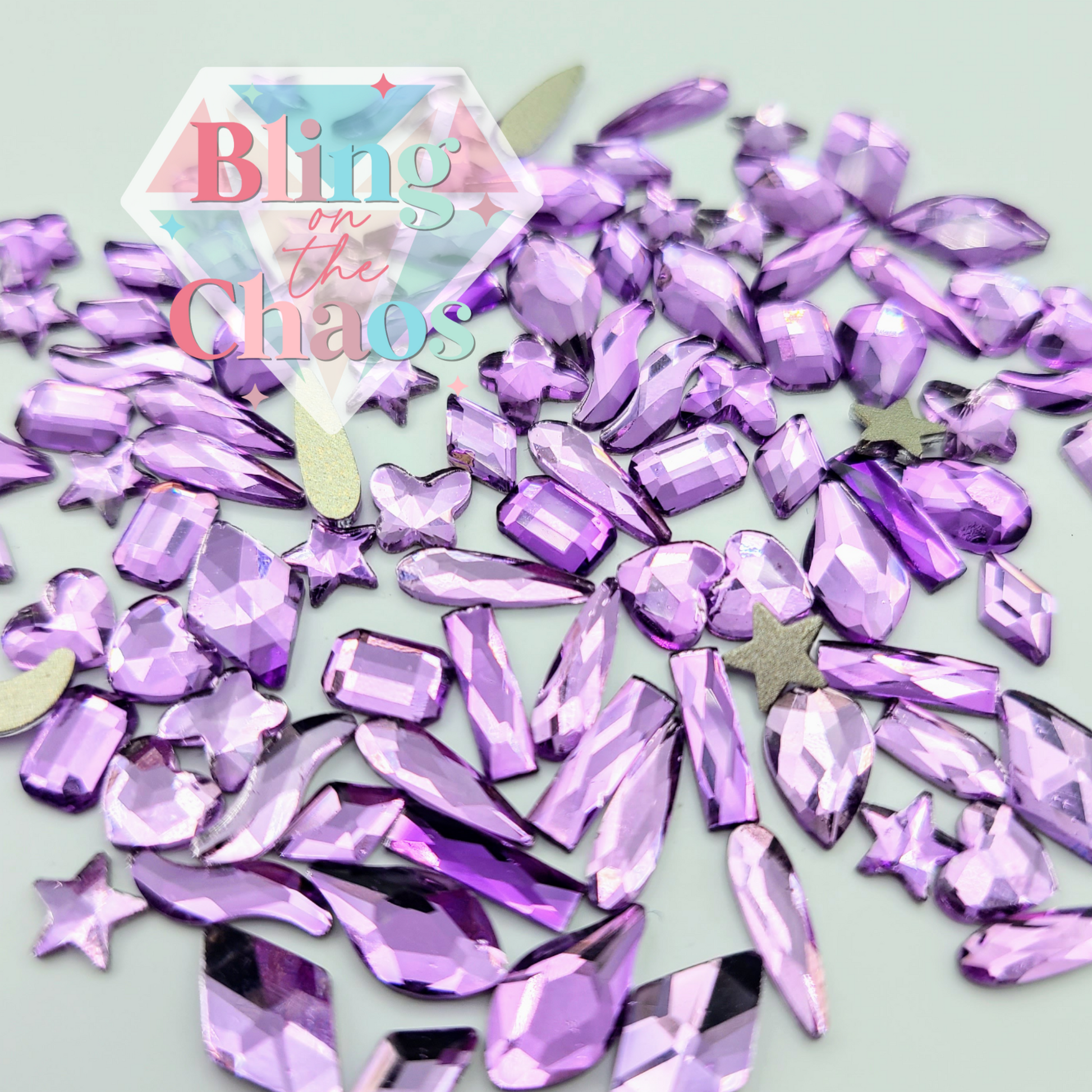 Light Violet Assorted Shapes-Bling on the Chaos