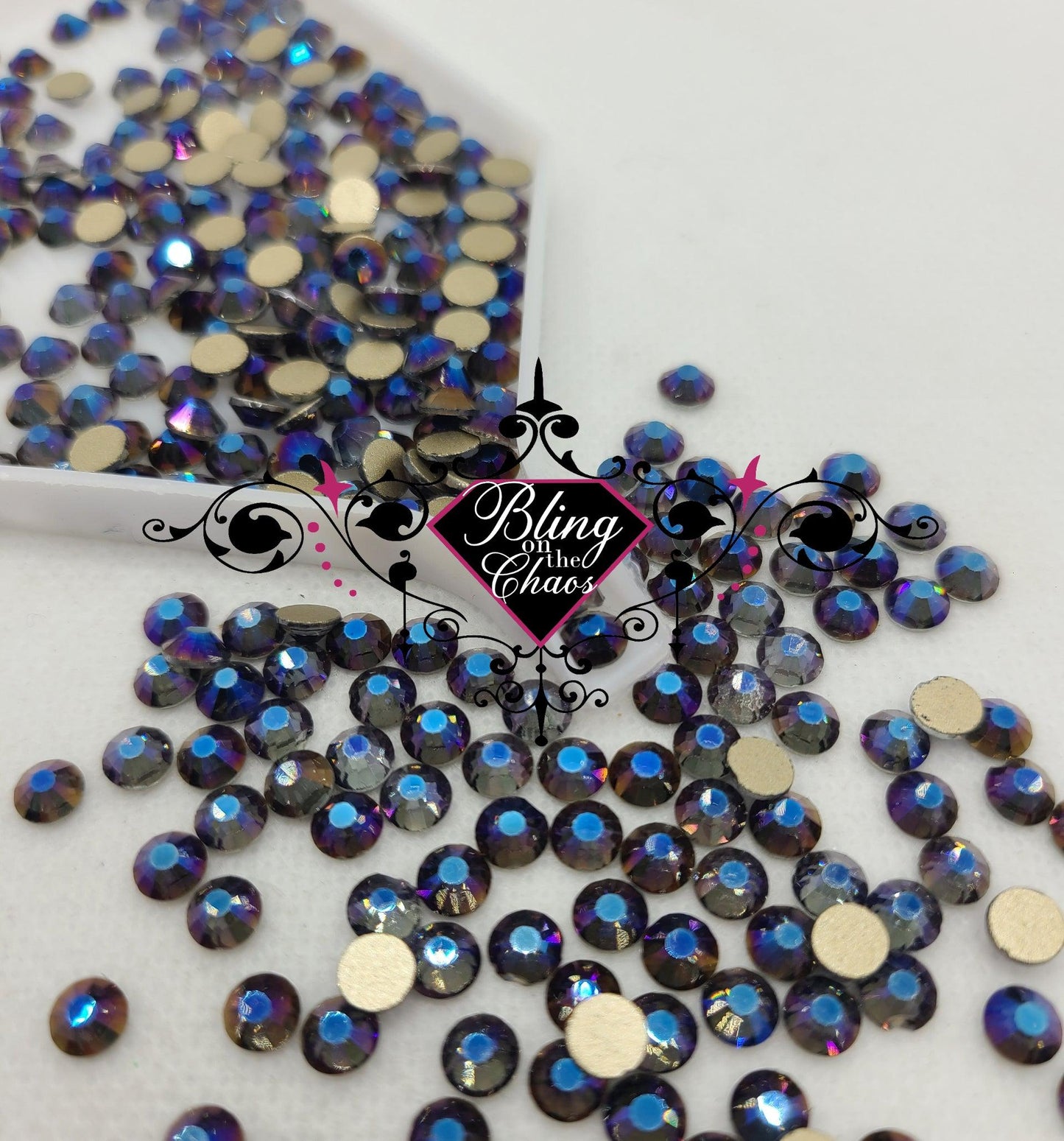 Midnight Blue Rhinestone-Glass Rhinestones-Bling on the Chaos