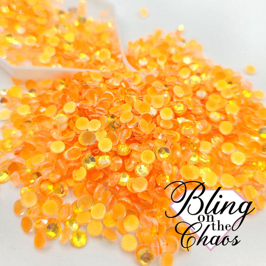 Orange Luminous Opal Rhinestone-Glass Rhinestones-Bling on the Chaos