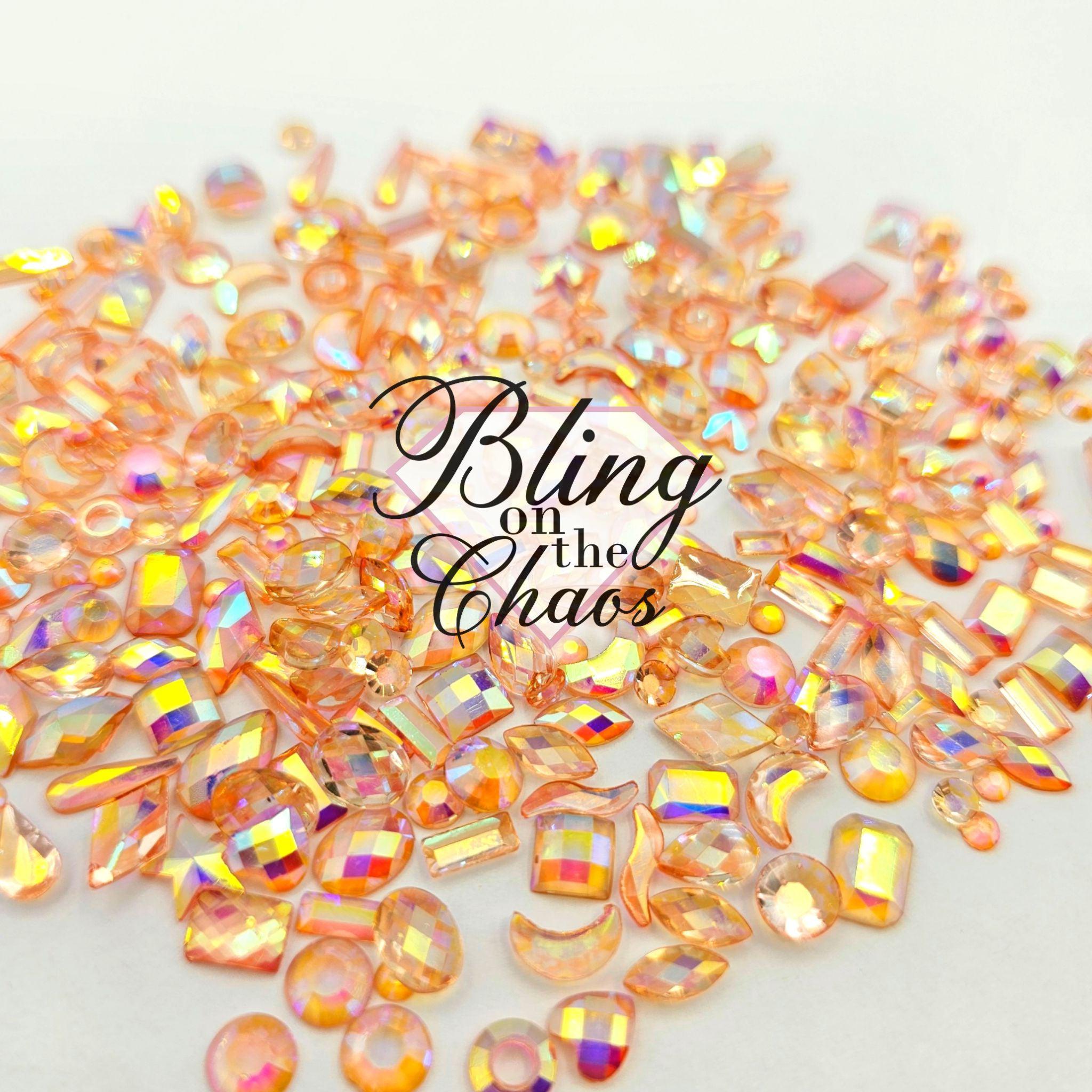 Peach AB Transparent Resin Assorted Shapes – Bling on the Chaos