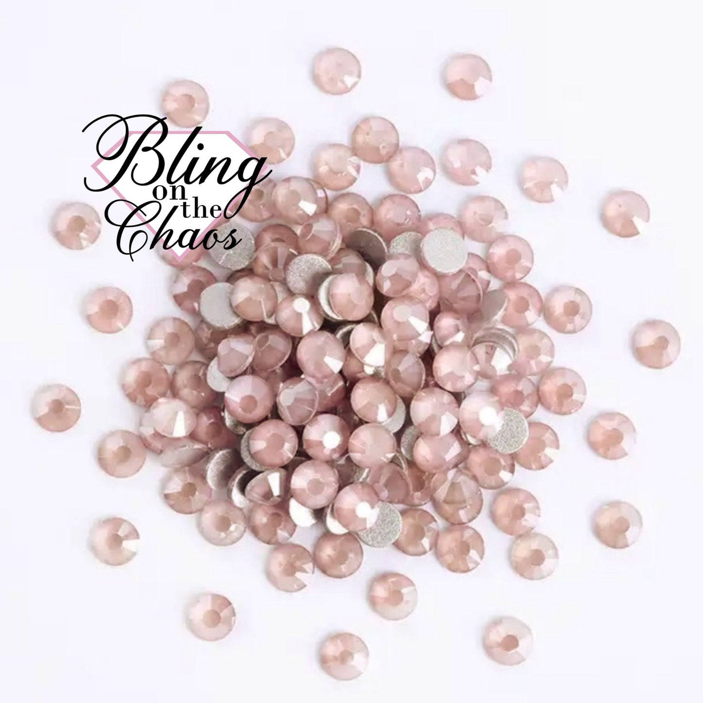 Peach Champagne Mocha Rhinestone-Glass Rhinestones-Bling on the Chaos