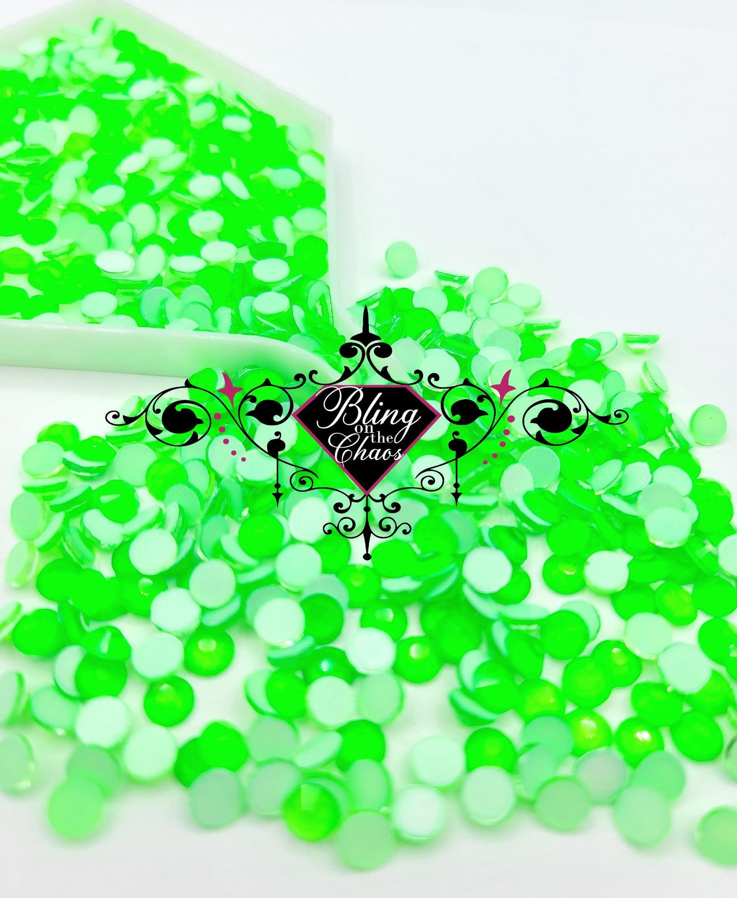 Peridot Neon Rhinestone-Glass Rhinestones-Bling on the Chaos